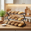 3/4-layer, Collapsible Cooling Rack, Metal Wire Rack For Baking Trays, Popular Limited Purchase, Highly Recommended, Stackable Baking And Cooking Drying Wire Cooling Rack With 4 Adjustable Settings, Camping Grill For Cooking And Cooling And Cake
