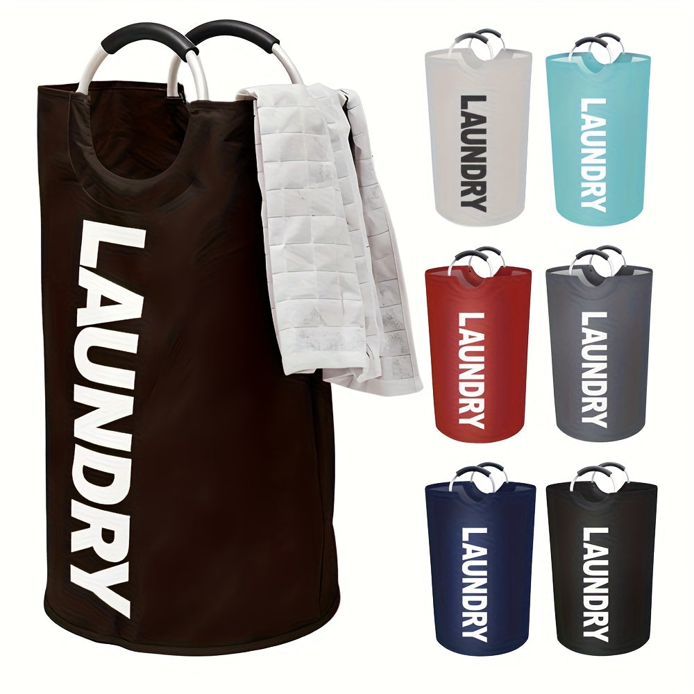 2pcs/ 1pc Large Foldable Laundry Basket, Dirt Clothes Basket With Padded Handle - Waterproof Freestanding Dirt Clothes Basket. Easter Gift(With Random Color Options)