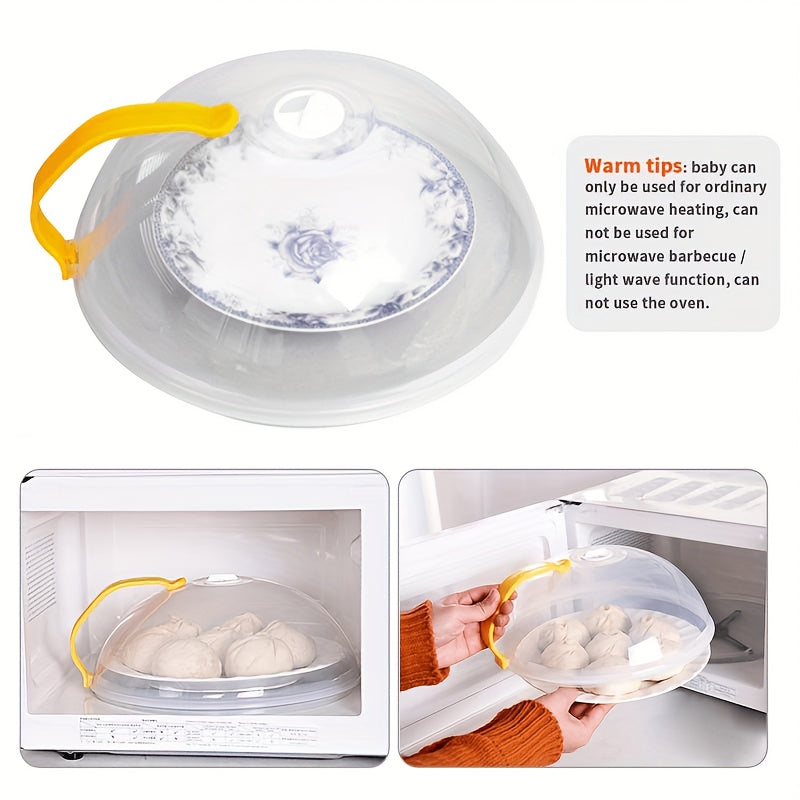 2pcs Microwave Food Cover, Splash-Proof Food Cover with Steam Hole and Handle, Suitable for Microwave Heating, Easy to Hold, Suitable for Microwave and Kitchen Supplies