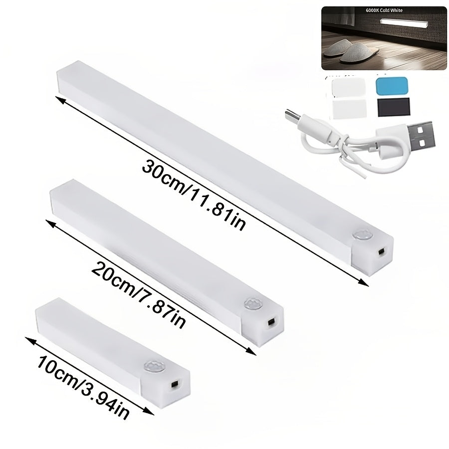 12 LED Motion Sensor Smart Cabinet Light | USB Rechargeable, 3 Adjustable Modes, Wireless Night Light, Suitable for Bedroom, Staircase, Kitchen, Smart Office, Piano Room, And Dance Studio, Headboard Reading Light, Cabinet Light