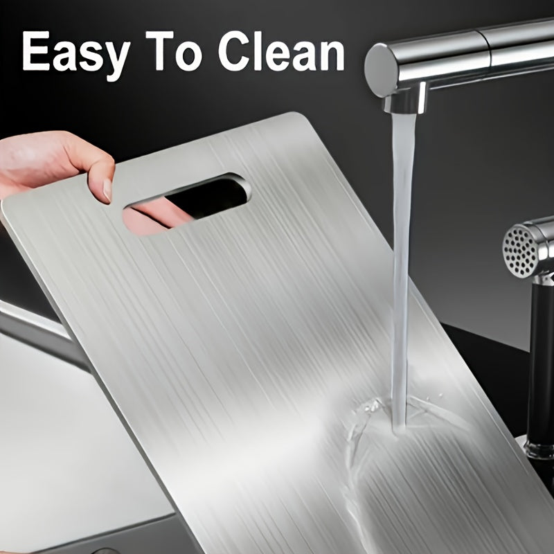 3pcs Set of High-Quality Stainless Steel Cutting Boards - Durable, Easy to Clean, Kitchen Ready, Space Saving, Rust Resistant And BPA Free, Ensuring Food Safety