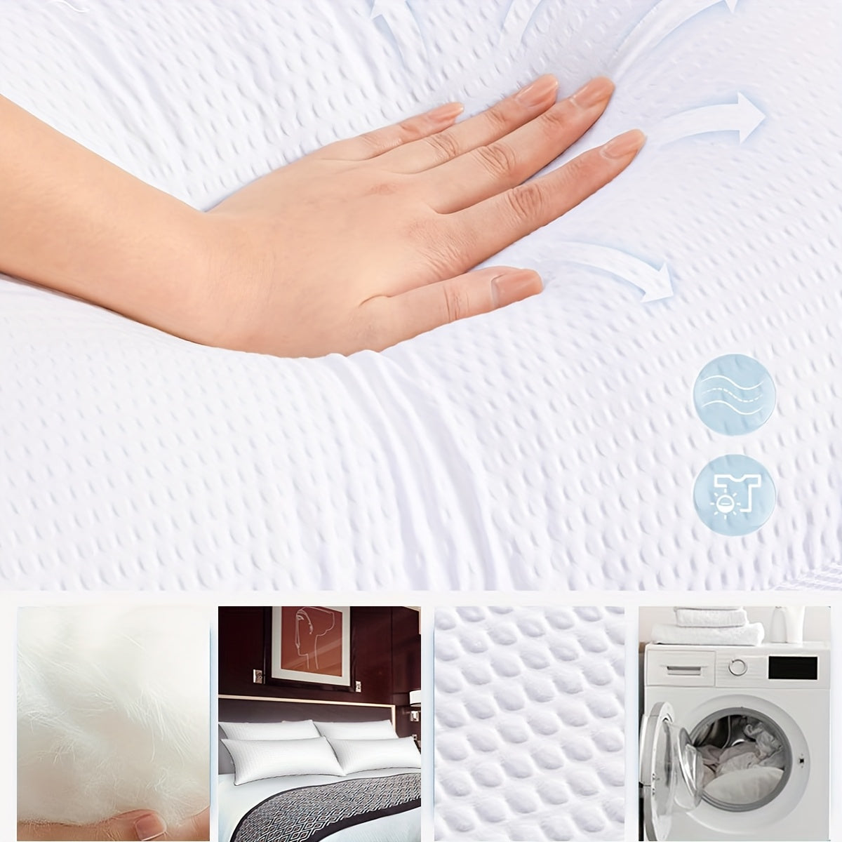 4/2Pack Cooling Hollow Fiber PillowsMulti-Family Use | 3D Airflow Technology | Hotel-Grade Breathable SupportUltra-Soft Fiber Fill | Side & Back Sleeper ApprovedEaster Gifts for Mom | All-Season Comfort | Linen White | 20x30 Inches