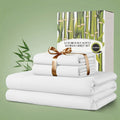 4pcs Bamboo Bed Sheet Set, 2200 TC Cooling Fabric, Bamboo Fitted Sheet Set, Extra 18"-24" Deep Pocket, Cooling & Breathable with Smooth Feel, Queen Size Sheets Ultra Soft for Hot Sleepers, Shrink, Fade Wrinkle Resistant, Hotel Quality Bamboo Sheets