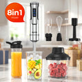 8-In-1 Immersion Blender, 1000W Heavy Duty Motor, Meat Chopper, 15-Speed Mode Handheld Blender with Stainless Steel Shaft - Includes 8 Total Pieces, Kitchen Must-Haves