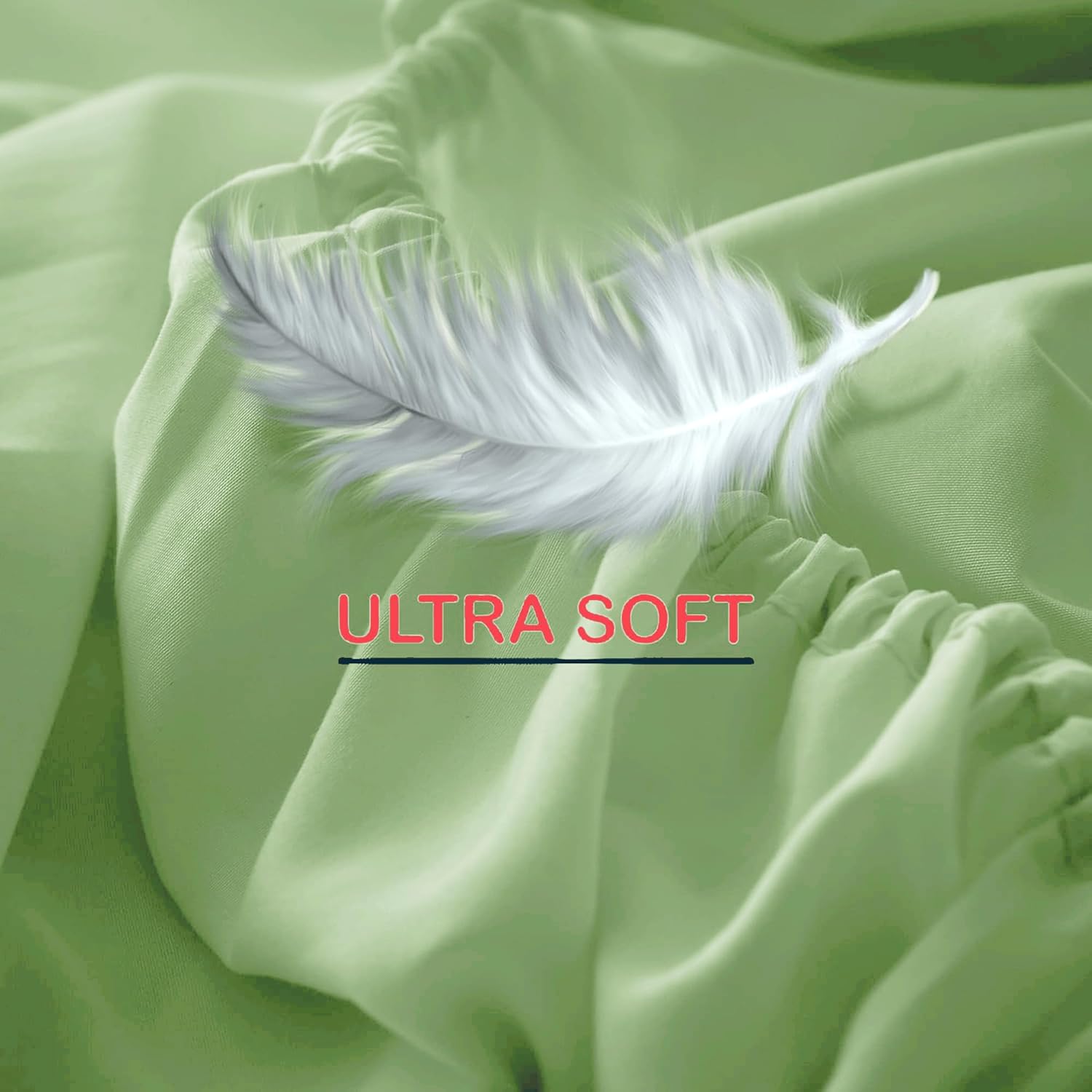 Lux Decor Solid Color Fitted Sheet - Classic Collection Cooling Sheet - Ultra Soft Brushed Microfiber Silky Fitted Sheets, Fits Mattress Upto 16 Inches Deep Pocket, Shrinkage and Fade Resistant Comfy Bedding Mattress Cover, Easy to Wash