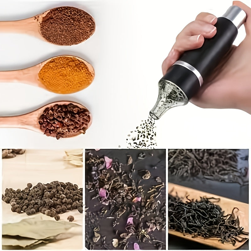 The Grinder Is Operated Manually And Does Not Require Electricity. The Durable Design Is Suitable for Spices, Herbs, Grains And Dry Foods - Silvery Or Black, A Kitchen Grinder Suitable for Spice Grinding, with A Modern Style