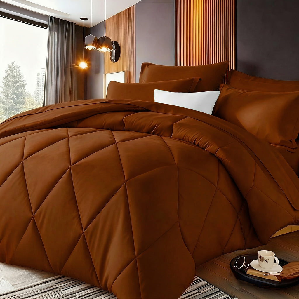 2/3pcs Solid Color Diamond Pattern Large & Extra-Large Bed Sheet Sets Soft Comfortable And Ultra-fine Fiber Filled Lightweight Fabric Breathable Quilt Easy to Take Care Of Equipped with Quilts And Pillowcases Luxurious Quality & Ideal Gift