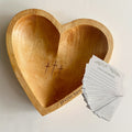 Heart Shaped Wooden Prayer Bowl | Christian Gift for Women, Religious Home Decor, Thoughtful Congregation Gift, Natural Wood Grain Design, Spiritual Home Decor | Heart Shaped Design | Smooth Wooden Surface, Let'S Pray Together (Non-Food Contact)