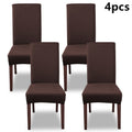 4pcs/6pcs Sliky Fiber Fabric Elastic Home Kitchen Chair Covers, 4/6pcs Set Milk Elastic Home Kitchen Dining Chair Slipcover, Chair Cover, Furniture Protector for Wedding Office Living Room Hotel, Home Decoration, Wedding Season