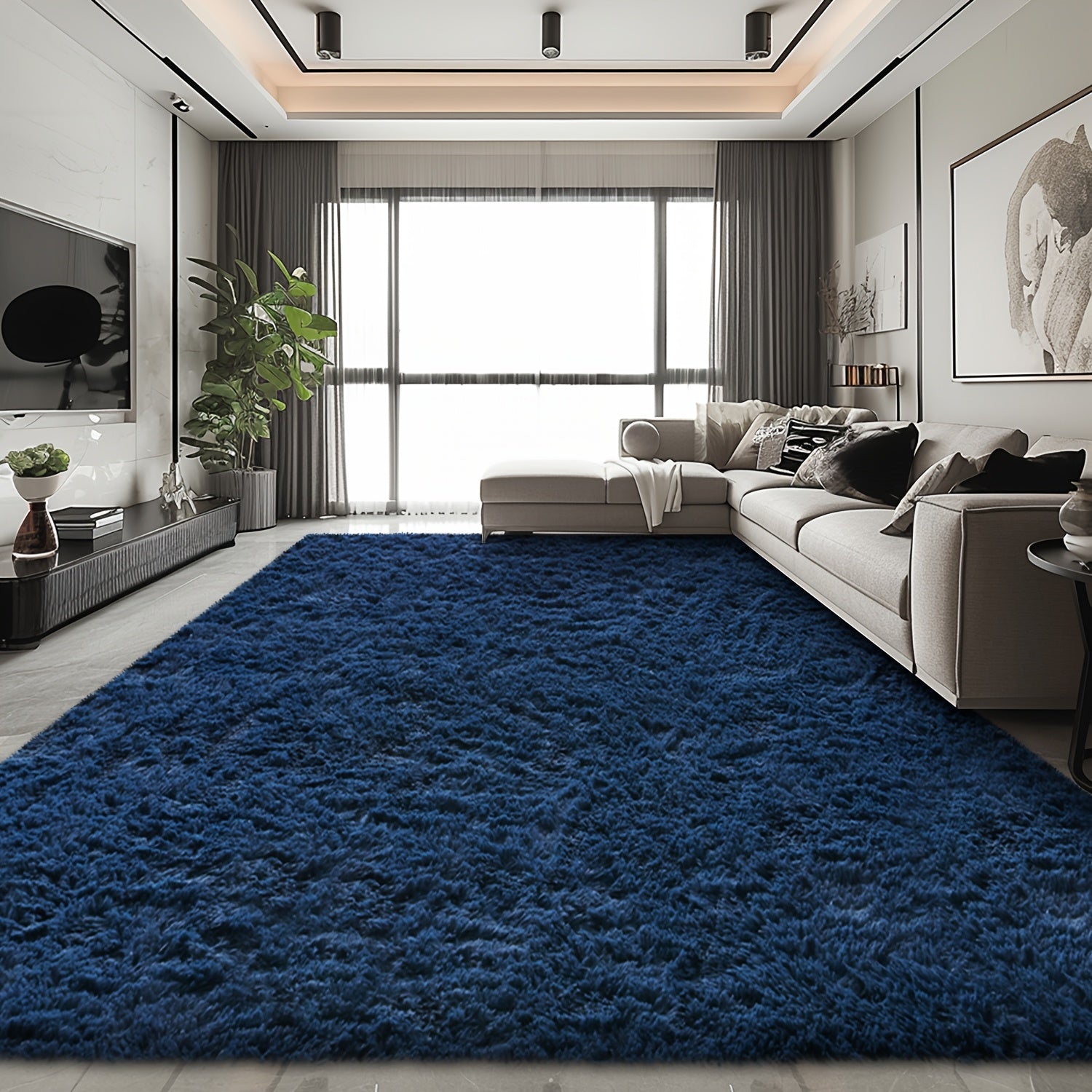 Super Soft Shaggy Area Rug for Living Room, Ultra-Plush Cozy Bedroom Carpet, Thick And Fluffy Rug Floor Mat for Home Decor. Super Warm Living Room Carpet for Winter, Housewarming Gift.
