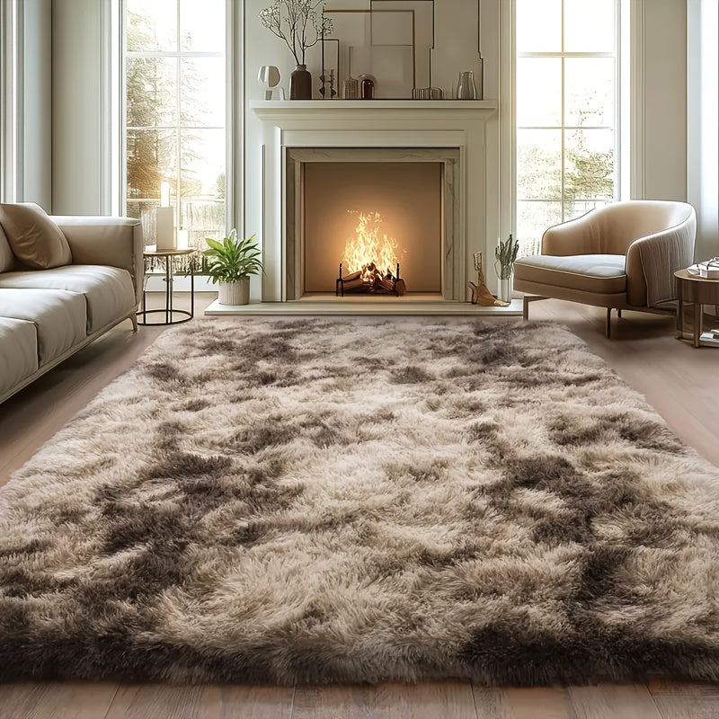 8X10 Feet Luxury Large Rug for Living Room, Fuzzy Plush Large Area Rug, Fluffy Modern Shag Non-Slip Soft Furry Carpet for Bedroom Study Room Teens Dorm Home Decor Christmas Gift