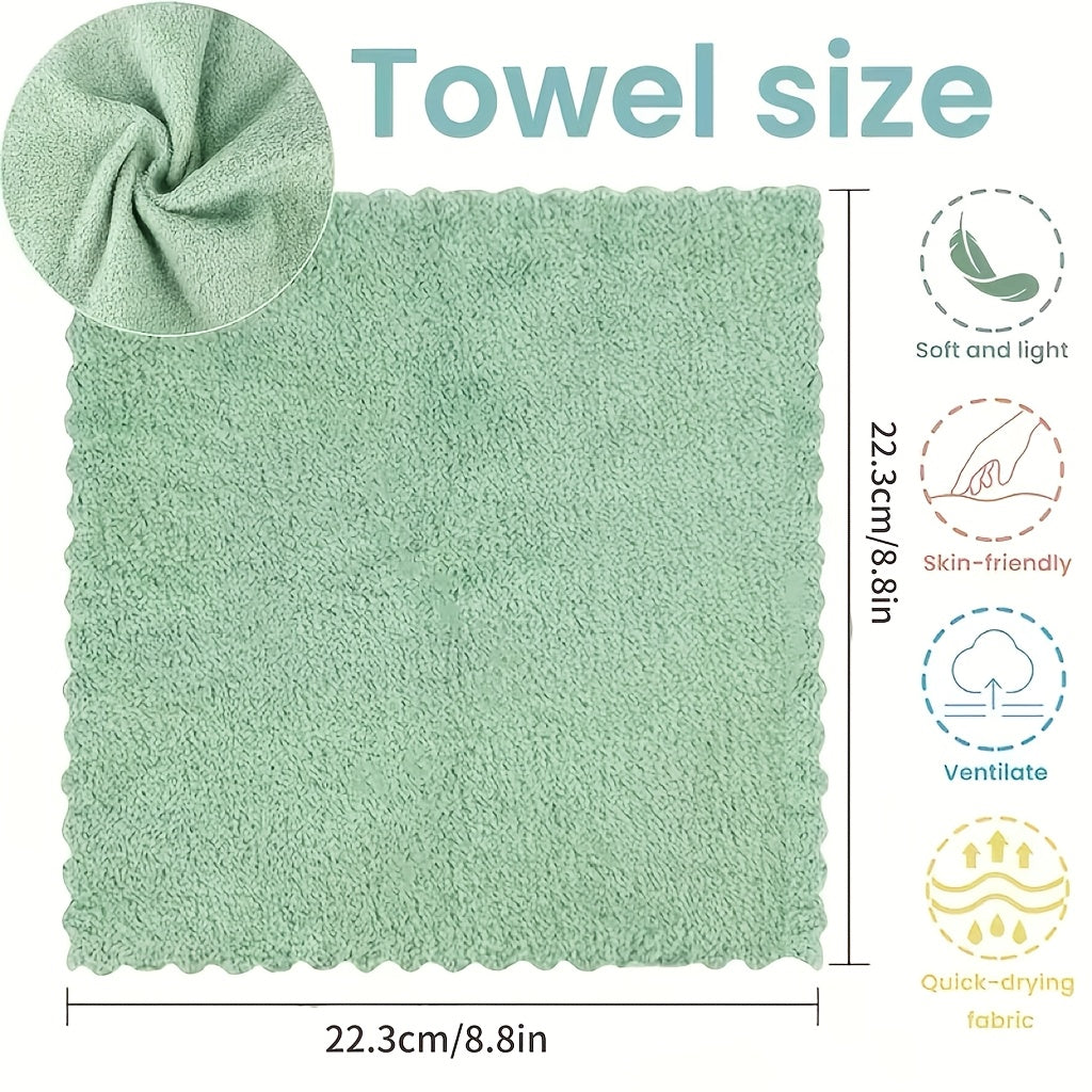 20/40/60/100pcs Soft & Absorbent Solid Color Washcloths - Gentle on Skin Quick-Drying Compact Square Towels for Home Bathing Bathroom Essentials 8.8*8.8in
