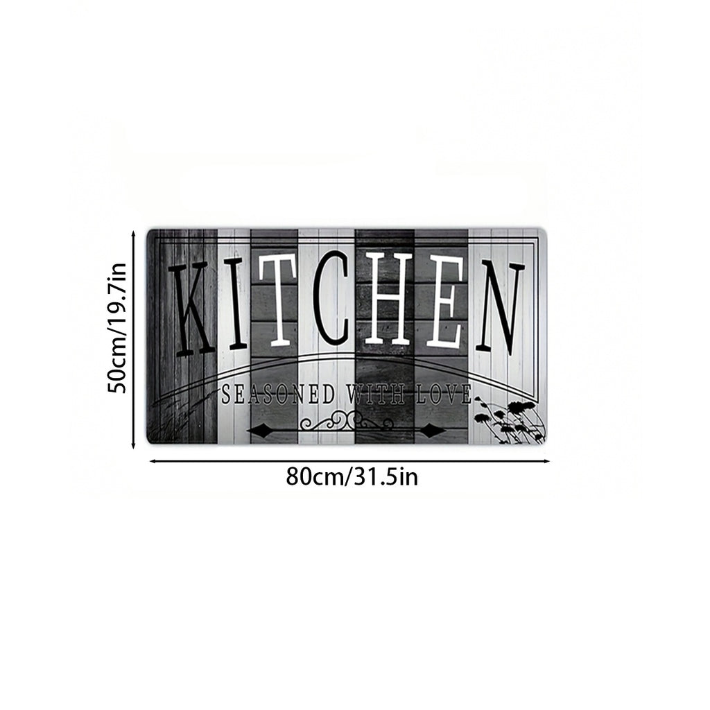 High-Quality Printed Absorbent Kitchen Mat - Made From Slip-resistant, Durable Material; Ideal for Kitchen Door Mats, Hallway Mats, Entryway Decor, Modern Kitchen Mats, Laundry Room Mats, And Kitchen Carpet Mats
