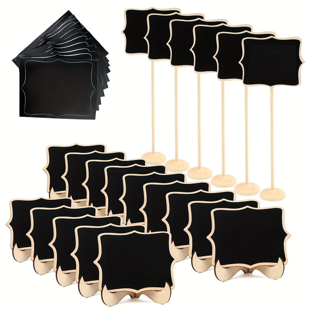 20PCS Elegant Mini Chalkboard Signs with Easel Stand - Perfect for Weddings, Parties, and Events - Includes Table Numbers, Food Signs, and Message Board for School Halloween Halloween,Christmas