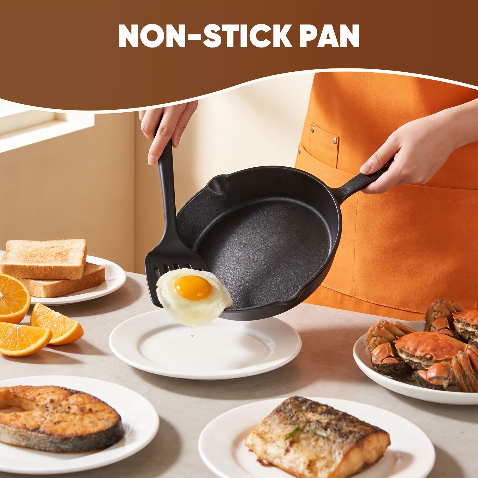 3pcs Bare Cast Iron Skillet Set (6/8/10 Inch) - Heavy-Duty Heirloom-Grade Sand Casting, Seasoning, Stir-fries, Non-Stick Surface & Oven/Grill/Campfire Safe - Even Heat Distribution For Steak, Cornbread, Baking - Rustic Kitchen Cookware Essentials