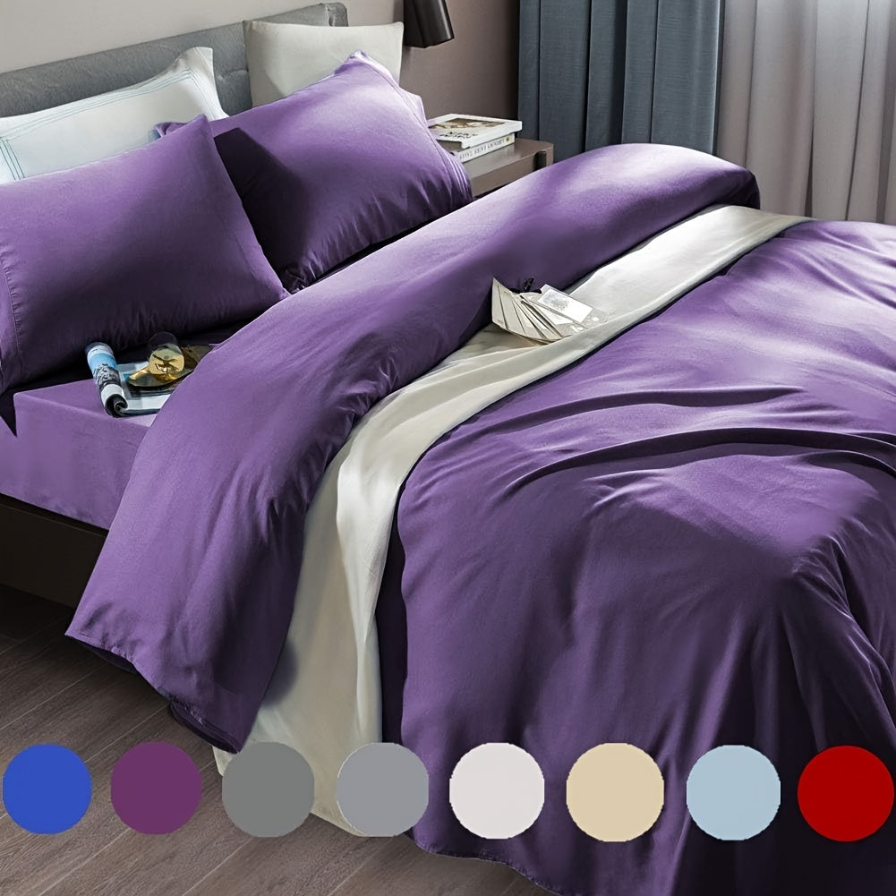 4pcs Sheet Set - Bed Sheet Set Super Soft Microfiber 1800 Thread Count Luxury Egyptian Sheets Fit 18-24 Inch Deep Pocket Mattress Wrinkle