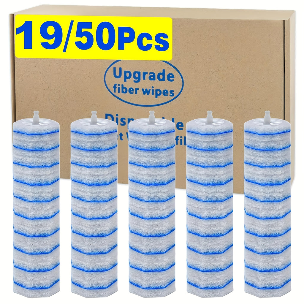 119/50/19-count Toilet Wand Refills for Cloroxs, Disposable Toilet Brush Refills Replacement, Toilet Bowl Cleaner Wand Refills, Upgraded Fiber Toilet Brush Head for Bath & Toilet Bowl Deep Cleaning