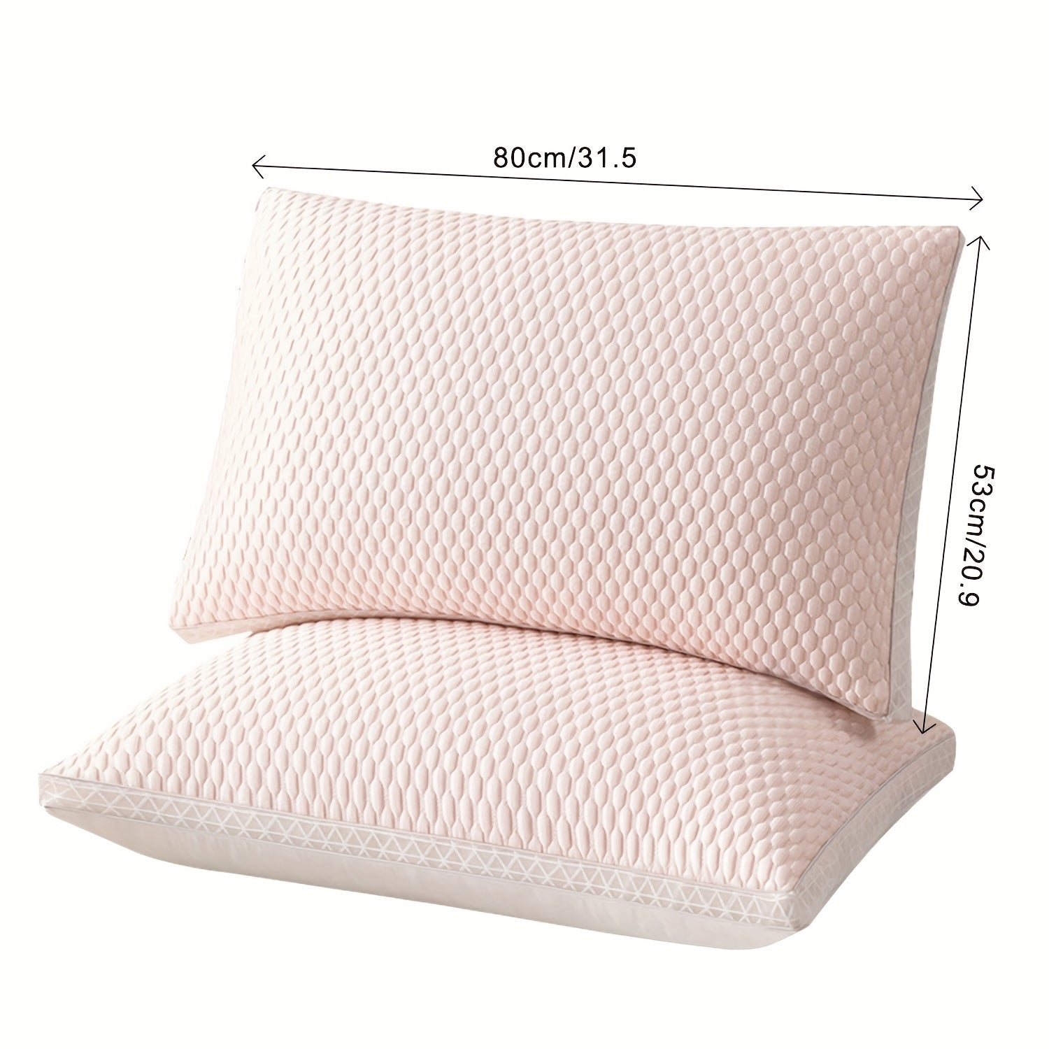 Set of 2 Cold Sleep Pillows, Soft And Cozy for Sleep Protection, Hotel-Grade Pillow, Ideal for Home Use, Neck Support Pillow for Student Dorms