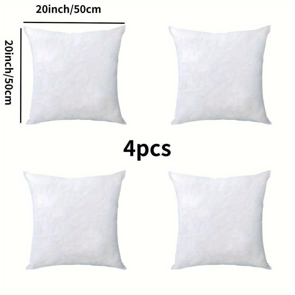 1/2/4pcs Pieces Of Throw Pillow Cushions, Square Filled Pillow Cores, Filled Fake Square Pillow Fillers, Used For Living Rooms, Bedrooms, Dormitories, Offices, And Home Decoration.