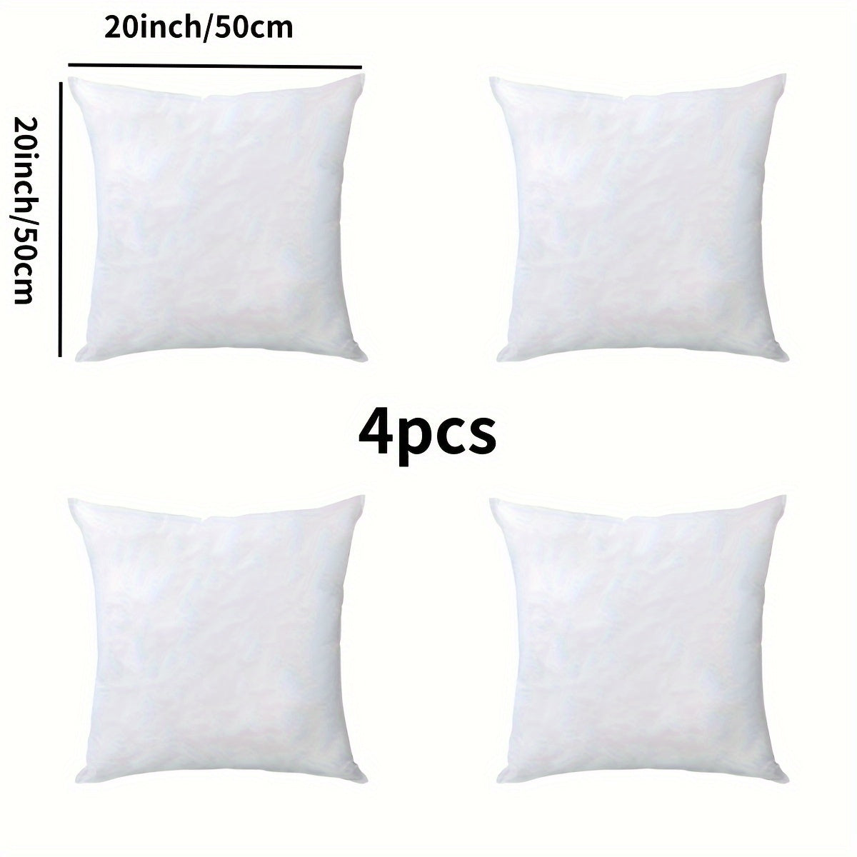 1/2/4pcs Pieces Of Throw Pillow Cushions, Square Filled Pillow Cores, Filled Fake Square Pillow Fillers, Used For Living Rooms, Bedrooms, Dormitories, Offices, And Home Decoration.
