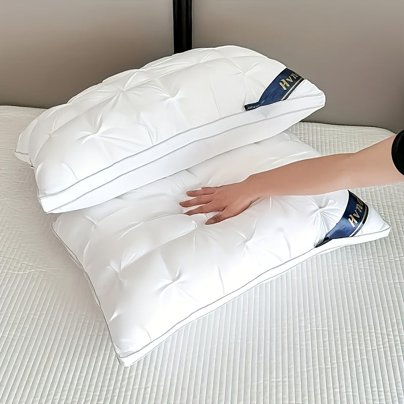 2pcs Luxury Hotel-Quality Pillows, Queen/King Size High Resilience Plush Fill, HypoallergenicPolyester Fabric, Soft Comfortable for Deep Sleep. Ideal for Side Back Sleepers, BreathableCooling, All-Season Use, Machine Washable