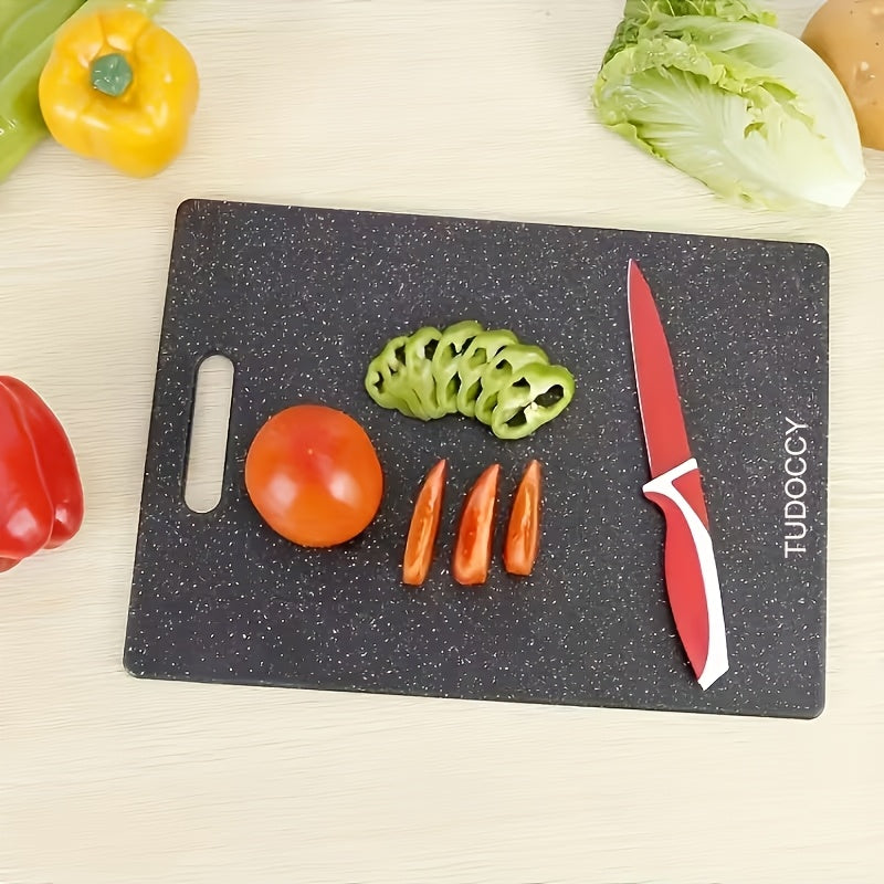 [3pcs Chopping Board Set] 3pcs/SET Kitchen Chopping Board, Two -color Large, Medium, Small -sized 3 -piece Set Of Cutting Board, Excluding BPA Cutting Board, Plastic Cutting Board With Easy Shaking Handle, Non -porous Meat Cutting Board