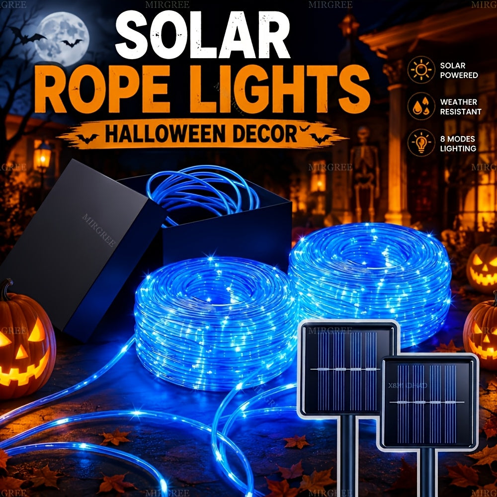 MIRGREE Halloween LED Rope Lights Outdoor Decorations, Flexible Tube String Lights for Yard, Porch, Garden, Party & Spooky Night Atmosphere 105/72/23FT, 300/200/50 Leds
