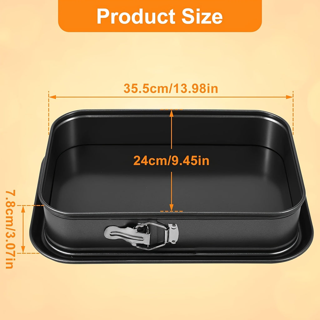 1pc Premium Non-Stick Carbon Steel Springform Cake Pan with Removable Bottom- Leak-Proof, Easy to Clean, Perfect for Cheesecakes, Brownies, And Holiday Baking, Festive Cake Making| Secure Latch Design| Easyclean Surface, Baking Additions