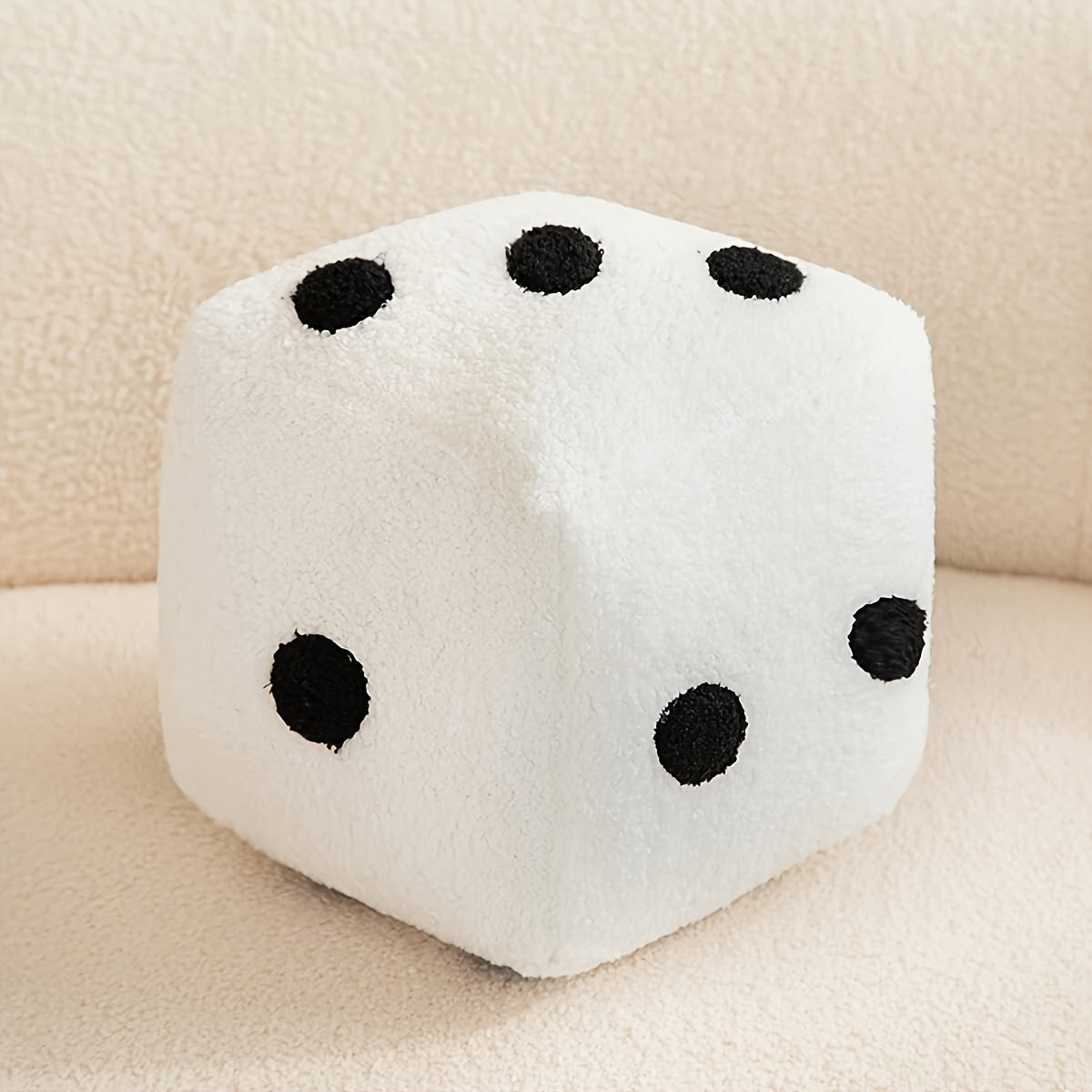1-2pcs Unique Dice Shaped Decorative Pillow-Creative Funny Simulation Dice Plush Pillow Cubic Cube Plush Pendant Dolls Stuffed Soft Sofa Back Cushion Creative Home Decor