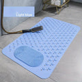 Non-Slip PVC Bath with Massage Buttons- Light& Multi-Color Polka Pattern, Rectangular Shower and Bathroom Safety, 0.35inch Thick, Durable PVC Material, Bath Accessories