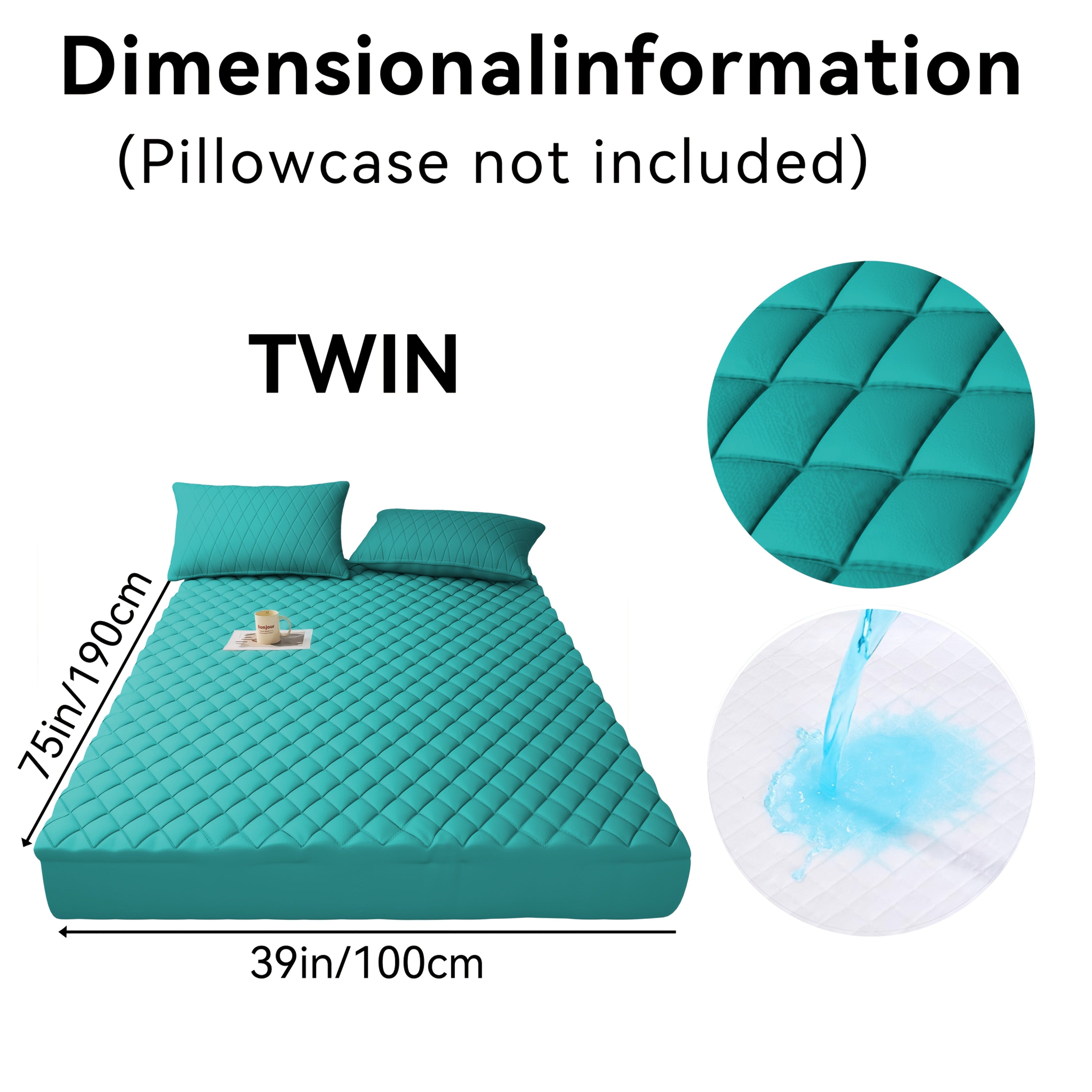 1pc Waterproof Non-Slip Kids & Children Mattress Protector, Solid Color Quilted Bed Cover with 9-15 Inches Deep Pocket, Effective Barrier & Breathable Bedding, Ideal for Bedroom, Guest Room And Hotel, Available In Random Colors (No Pillowcases)