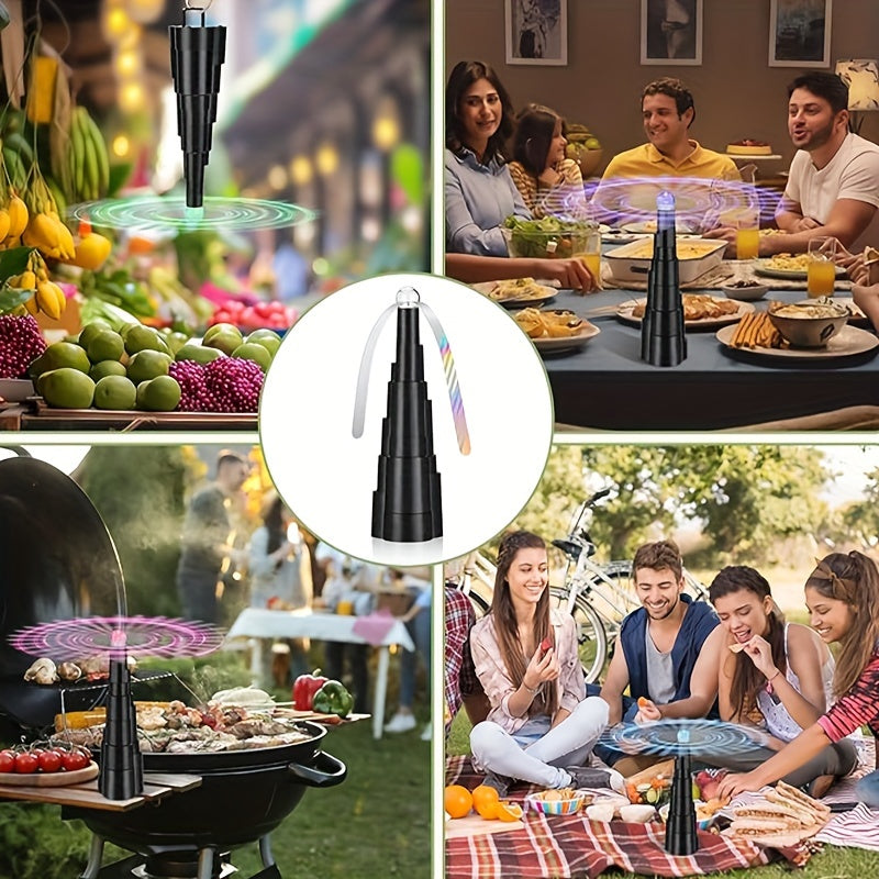 Table Fly Fans, Outdoor Table Fly Fan, Indoor And Outdoor Fly Repellent to Keep Flies Away, Portable Tabletop Fly Spinner for Home Gatherings And Picnics (Set Of 4), For Outdoor Camping Road Trips