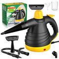 1pc 1050W Handheld Steam Cleaner | 12 Brush Heads, Fast Heat-Up, Chemical Free, Lightweight & Portable, Large 11.83oz Water Tank, Metal & Plastic, Plug, Safety Lock for Home, Car, Floor, Furniture