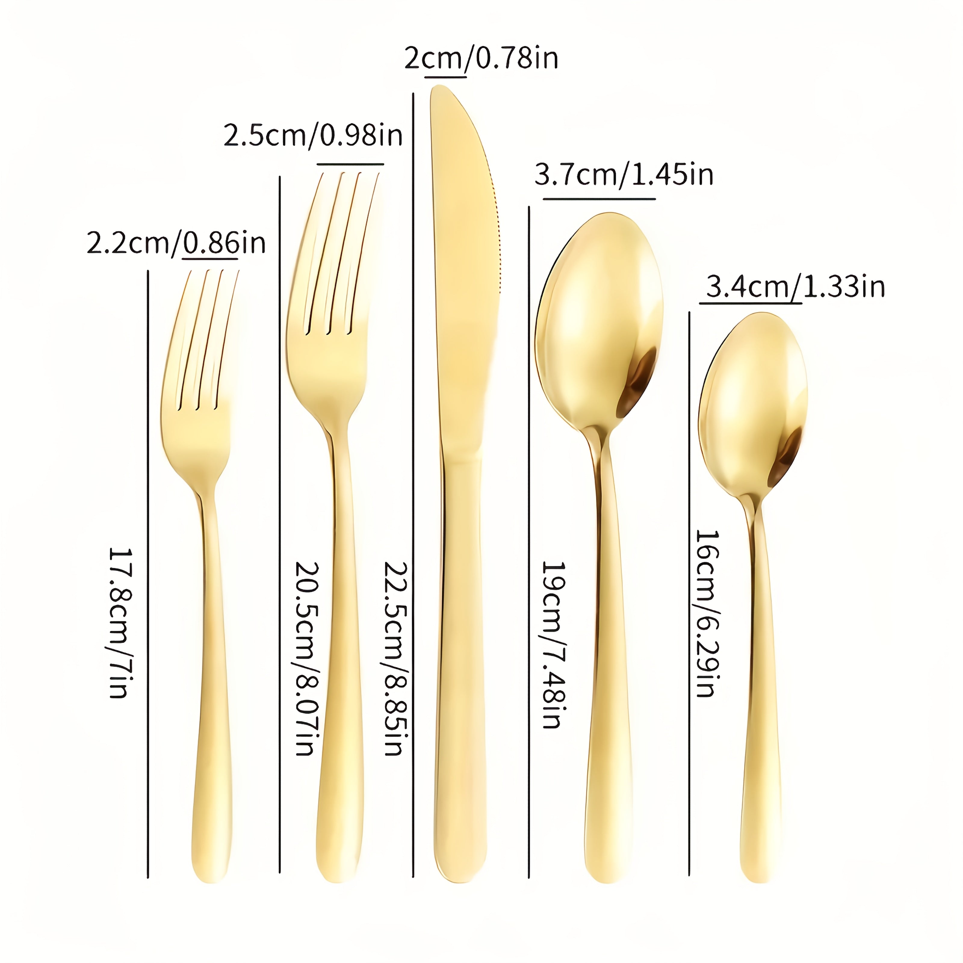 60/20pcs Stainless Steel Golden Silverware Set - Heavy Duty Commercial Silverware for Restaurants, Weddings And Home Dishwasher Safe, Rust-Proof, Non-Toxic Bulk Kitchen Tableware with Gift Box The Best Gifts for Thanksgiving And Christmas