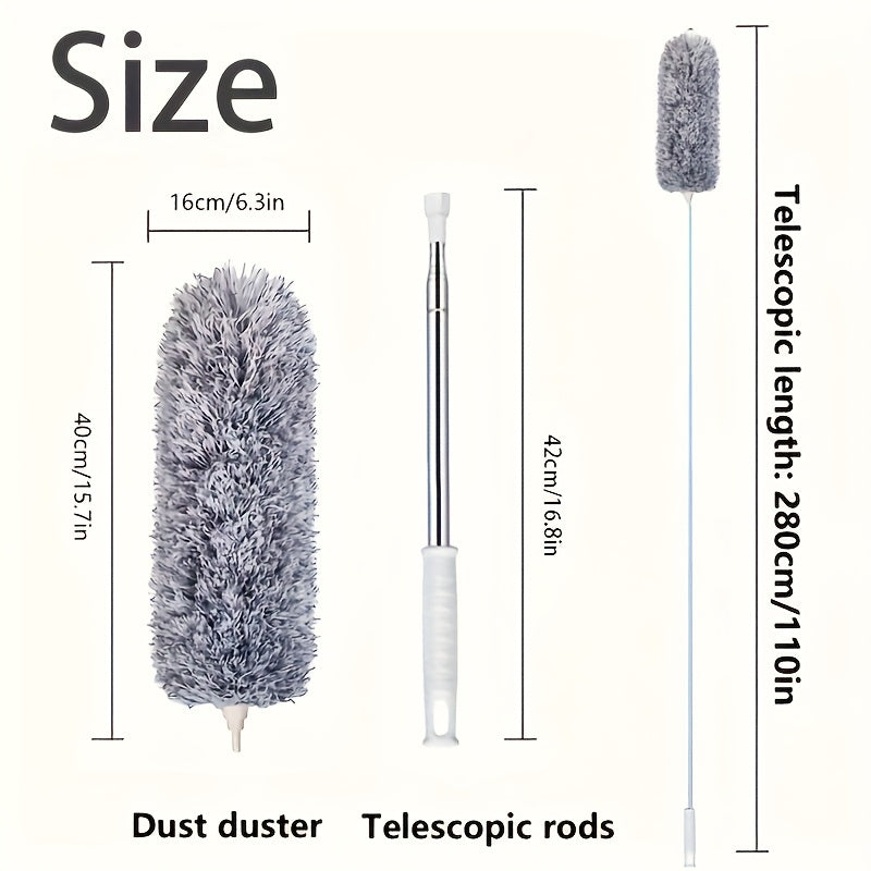 Ceiling Mop, Adjustable And Bendable Microfiber Duster Mop - Washable, Reusable Cleaning Tool for High Ceilings, Furniture, And Cars, 3 Red Thumbs-Up Symbols of Approval