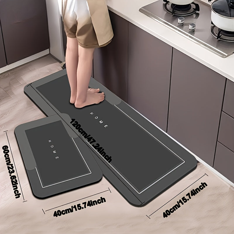 2pcs Combo Pack, Super Absorbent Diatomaceous Earth Kitchen Mats - Non-slip, Fast Drying, Suitable for Bathroom and Living Room/ Kitchen, Keep Dry, Best Gift for Your Family in Holiday.
