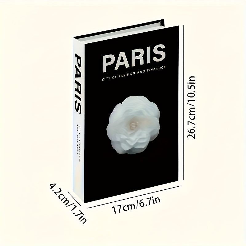 Decorative Faux Books Set of 3 Modern Fake Books for Home Decor Living Room Bedroom Coffee Table Shelf Parisian New York City Theme Minimalist Bookends