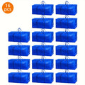 6pcs/16pcs Moving Bags Heavy Duty, 24.57gal/26.42gal Blue, Closet Storage And Storage System, Waterproof Storage Bags With Sturdy Handles And Zippers, Moving Storage, For Organizing Clothes, Moving Bags Heavy Duty Extra Large, For Halloween And Christmas