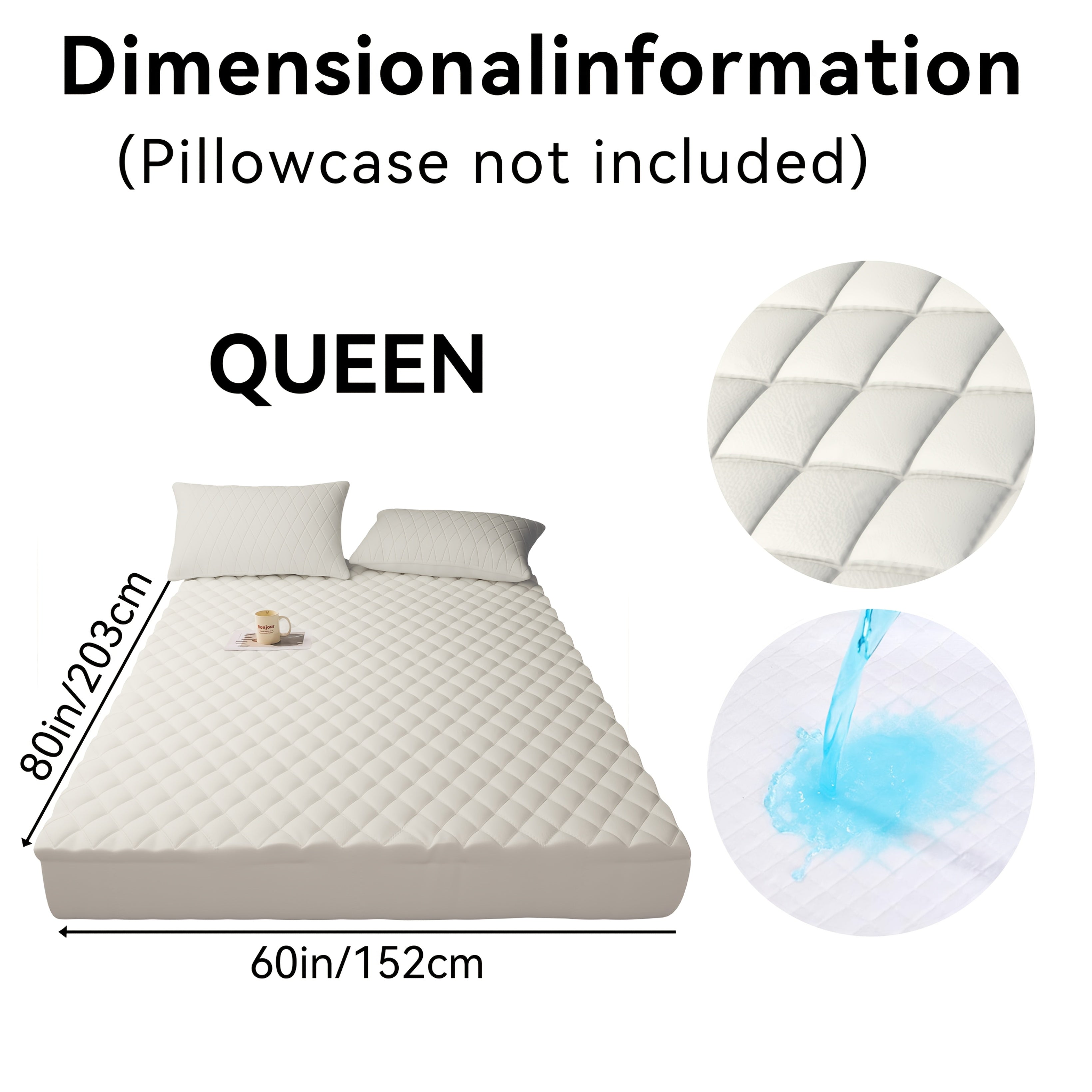 1pc Waterproof Non-Slip Kids & Children Mattress Protector, Solid Color Quilted Bed Cover with 9-15 Inches Deep Pocket, Effective Barrier & Breathable Bedding, Ideal for Bedroom, Guest Room And Hotel, Available In Random Colors (No Pillowcases)