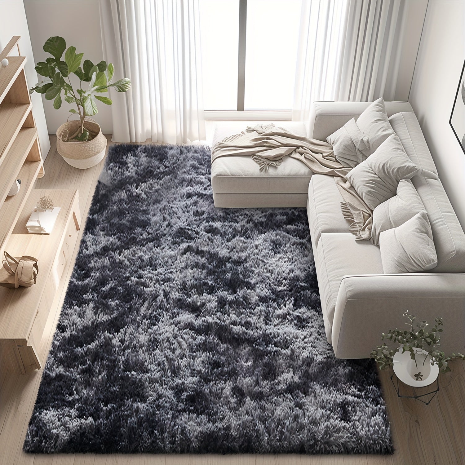 Super Soft Shaggy Area Rug for Living Room, Ultra-Plush Cozy Bedroom Carpet, Thick And Fluffy Rug Floor Mat for Home Decor. Super Warm Living Room Carpet for Winter, Housewarming Gift.