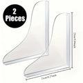 2pcs Transparent Curved Splash Guards - Heavy-Duty Splash-Proof Design, Tool-Free Adhesive Installation (No Drilling), Durable Acrylic Bathroom Guards with Modern Curved Shape for Bathtub, Sink, Shower - -Splash Protection