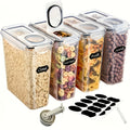 4 Pack (4L/135oz) Extra Large Airtight Storage Containers | BPA-Free Plastic, Clip-on Closure, Square Shape, Dishwasher Safe, Ideal for Grain, Nuts, Rice Storage, Kitchen Organizers, Christmas Gift