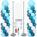Balloon Column Stand Kit Set of 2, 7Ft Height Adjustable Balloon Arch Kit, Metal Telescopic Pillar Balloon Stand, Birthday Party, Graduation, Wedding Christmas Decorations for Halloween Halloween, Christmas
