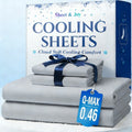 4pcs Cooling Bamboo Bed Sheet Set, 3000 TC Extra Deep Pocket 20 Inch Bed Sheet, Children Luxury Soft Hotel & Cooling Sheet Set for Hot Sleepers, Wrinkle & Shrink Resistant, Fitted Sheet+Flat Sheet+Pillowcases, Twin/ Full/ Queen/ King, Fast Delivery