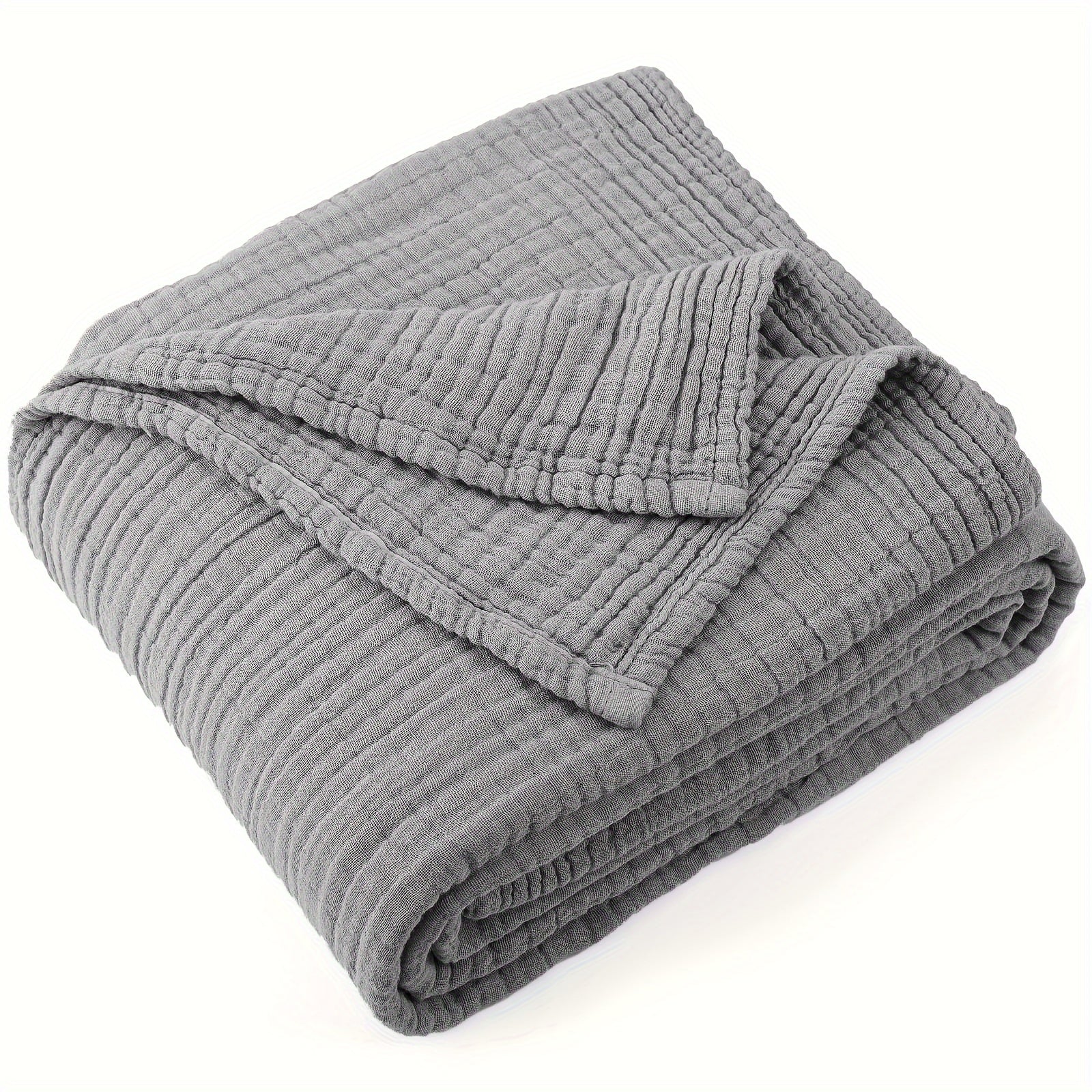 100% Cotton Muslin Blanket 6 Layers | Breathable & Lightweight, Soft Gauze, All-Season, Multipurpose, Perfect for Couch and Bed, Ideal Valentine'S Day and Holiday Gift, Machine Washable, Mixed Colors