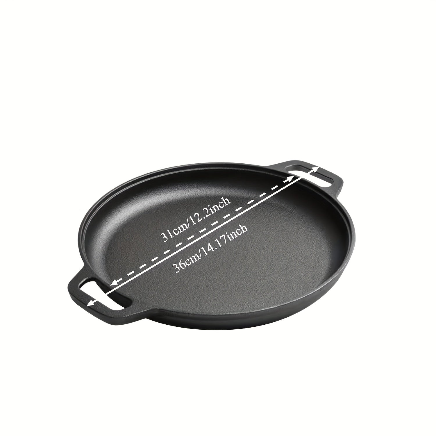 1/2/3pcs Cast Iron Pan, Pre Seasoned, Outdoor Camping Cookware Multifunctional, Non-stick, for Pizza Lovers, Home Kitchens, Outdoor Cooking, Durable, Even-Heating, Versatile, Compatible with All Stoves, Perfect for Home Kitchens And Outdoor Cooking