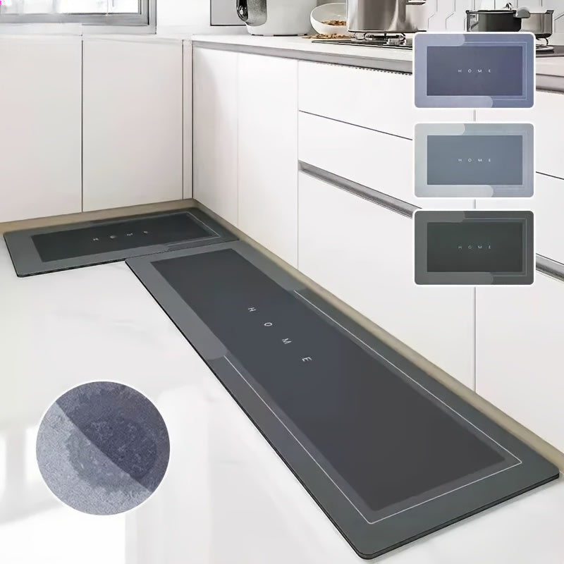 2pcs Combo Pack, Super Absorbent Diatomaceous Earth Kitchen Mats - Non-slip, Fast Drying, Suitable for Bathroom and Living Room/ Kitchen, Keep Dry, Best Gift for Your Family in Holiday.