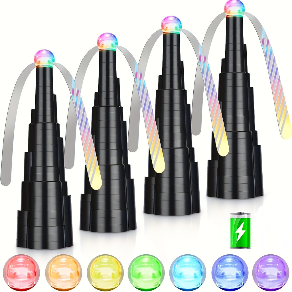 Table Fly Fans, Outdoor Table Fly Fan, Indoor And Outdoor Fly Repellent to Keep Flies Away, Portable Tabletop Fly Spinner for Home Gatherings And Picnics (Set Of 4), For Outdoor Camping Road Trips