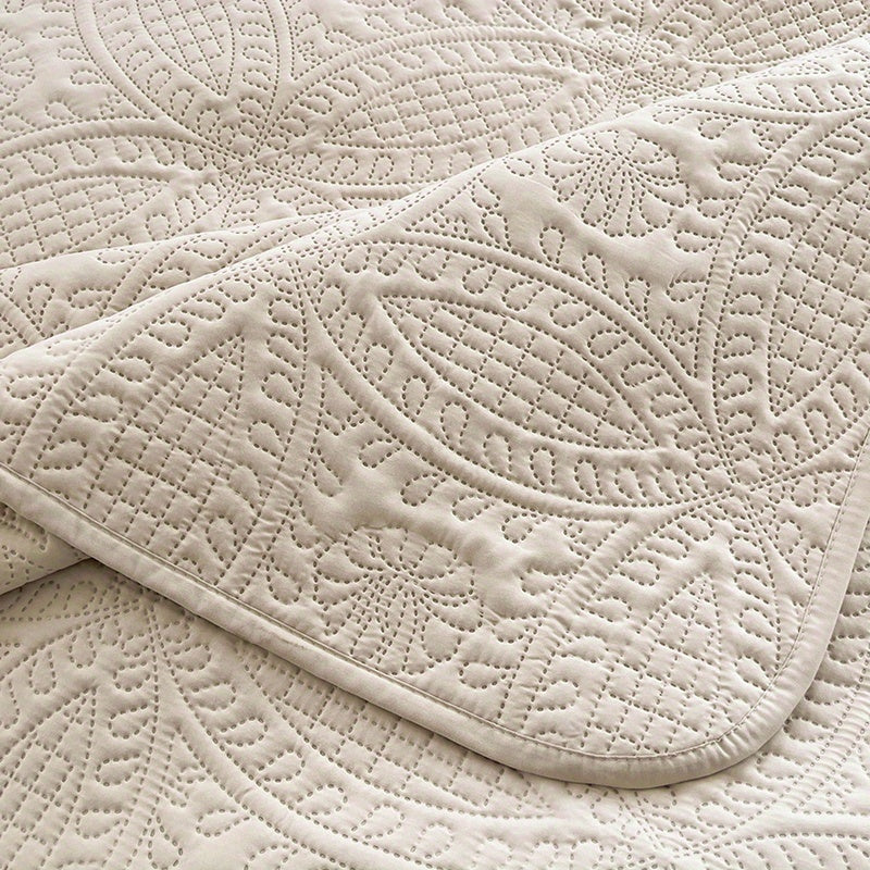 1pc Lightweight All-Season Bedspread - Soundwave Technology Embossed Coin Pattern, Soft & Breathable, Non-Slip Design for Bedroom/ Dorm/ Guest Room Choose from 6 Stylish Colors(Excludes Pillowcases)