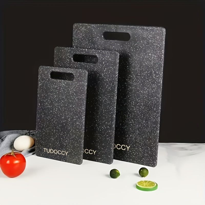 [3pcs Chopping Board Set] 3pcs/SET Kitchen Chopping Board, Two -color Large, Medium, Small -sized 3 -piece Set Of Cutting Board, Excluding BPA Cutting Board, Plastic Cutting Board With Easy Shaking Handle, Non -porous Meat Cutting Board